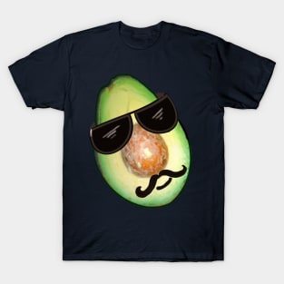 Avocado with shades and moustache looking cool T-Shirt